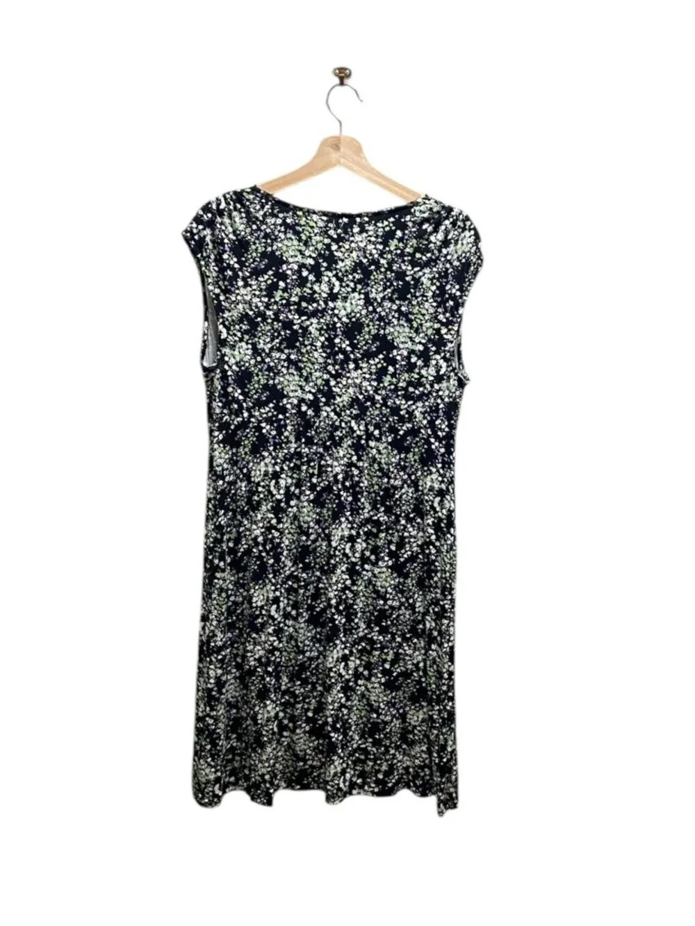 Soma Jersey Knit Floral Dress Black Size L Cottagecore Spring Bohemian Vacation - Picture 10 of 12